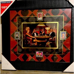 Postal Service stamp memorabilia.